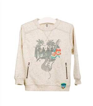 NEW TUC TUC kids beachside plush sweatshirt in off-white